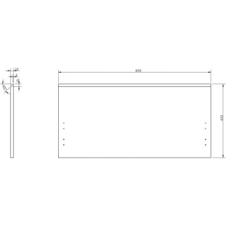 Drážkovaná predná strana Mexen Rivel pre korpus kúpeľňovej skrinky 90 x 43,5 cm, matná biela - 91A20-0900-470-1-01