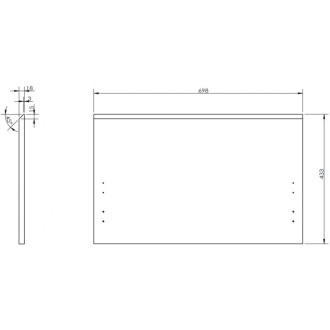 Drážkovaná predná strana Mexen Rivel pre korpus kúpeľňovej skrinky 70 x 43,5 cm, matne šedá - 91A20-0700-470-1-62