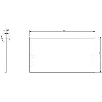 Drážkovaná predná strana Mexen Rivel pre korpus kúpeľňovej skrinky 80 x 43,5 cm, orech - 91A20-0800-470-1-86