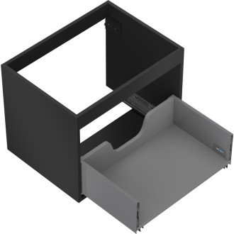 Korpus umývadlovej skrinky Mexen Box-A 60 cm, 1 zásuvka, matná čierna - 91AX0-0600-470-1-71