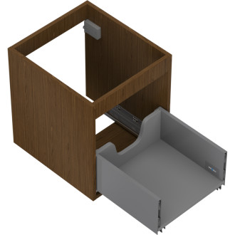 Korpus umývadlovej skrinky Mexen Box-A 40 cm, 1 zásuvka, orech - 91AX0-0400-470-1-86