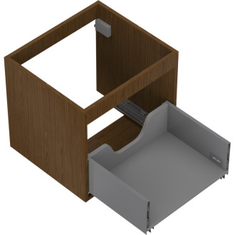 Korpus umývadlovej skrinky Mexen Box-A 50 cm, 1 zásuvka, orech - 91AX0-0500-470-1-86