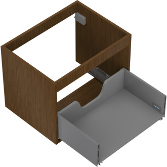 Korpus umývadlovej skrinky Mexen Box-A 60 cm, 1 zásuvka, orech - 91AX0-0600-470-1-86