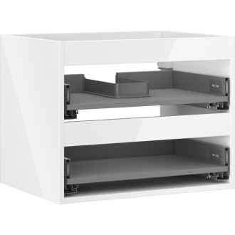 Korpus umývadlovej skrinky Mexen Box-A 60 cm, 2 zásuvky, biely lesk - 91AX0-0600-470-2-00