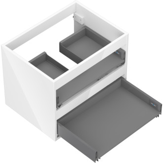 Korpus umývadlovej skrinky Mexen Box-A 60 cm, 2 zásuvky, biely lesk - 91AX0-0600-470-2-00