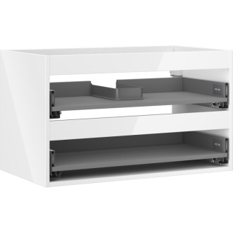 Korpus umývadlovej skrinky Mexen Box-A 80 cm, 2 zásuvky, biely lesk - 91AX0-0800-470-2-00