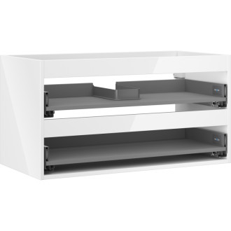 Korpus umývadlovej skrinky Mexen Box-A 90 cm, 2 zásuvky, biely lesk - 91AX0-0900-470-2-00