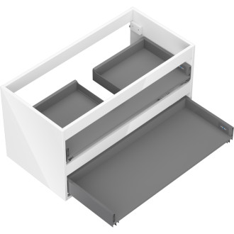 Korpus umývadlovej skrinky Mexen Box-A 90 cm, 2 zásuvky, biely lesk - 91AX0-0900-470-2-00