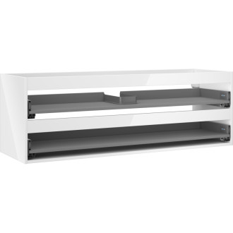 Korpus umývadlovej skrinky Mexen Box-A 140 cm, 2 zásuvky, biely lesk - 91AX0-1400-470-2-00