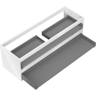 Korpus umývadlovej skrinky Mexen Box-A 140 cm, 2 zásuvky, biely lesk - 91AX0-1400-470-2-00