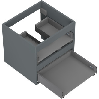 Korpus umývadlovej skrinky Mexen Box-A 50 cm, 2 zásuvky, matný grafit - 91AX0-0500-470-2-66