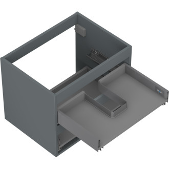Korpus umývadlovej skrinky Mexen Box-A 60 cm, 2 zásuvky, matný grafit - 91AX0-0600-470-2-66