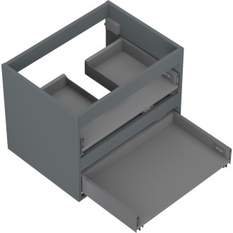 Korpus umývadlovej skrinky Mexen Box-A 60 cm, 2 zásuvky, matný grafit - 91AX0-0600-470-2-66