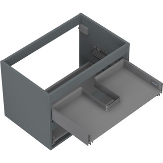 Korpus umývadlovej skrinky Mexen Box-A 70 cm, 2 zásuvky, matný grafit - 91AX0-0700-470-2-66