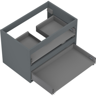 Korpus umývadlovej skrinky Mexen Box-A 70 cm, 2 zásuvky, matný grafit - 91AX0-0700-470-2-66