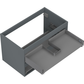 Korpus umývadlovej skrinky Mexen Box-A 80 cm, 2 zásuvky, matný grafit - 91AX0-0800-470-2-66