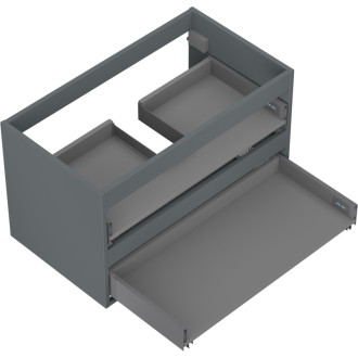 Korpus umývadlovej skrinky Mexen Box-A 80 cm, 2 zásuvky, matný grafit - 91AX0-0800-470-2-66