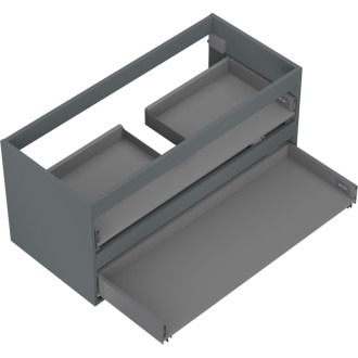 Korpus umývadlovej skrinky Mexen Box-A 100 cm, 2 zásuvky, matný grafit - 91AX0-1000-470-2-66