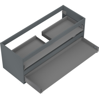 Korpus umývadlovej skrinky Mexen Box-A 120 cm, 2 zásuvky, matný grafit - 91AX0-1200-470-2-66