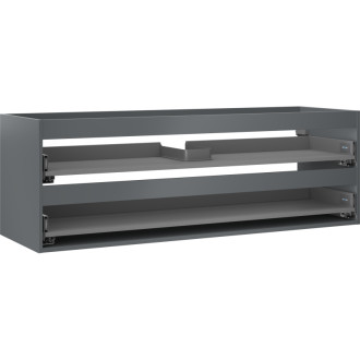 Korpus umývadlovej skrinky Mexen Box-A 140 cm, 2 zásuvky, matný grafit - 91AX0-1400-470-2-66