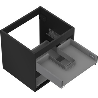 Korpus umývadlovej skrinky Mexen Box-A 50 cm, 2 zásuvky, matná čierna - 91AX0-0500-470-2-71