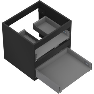 Korpus umývadlovej skrinky Mexen Box-A 50 cm, 2 zásuvky, matná čierna - 91AX0-0500-470-2-71