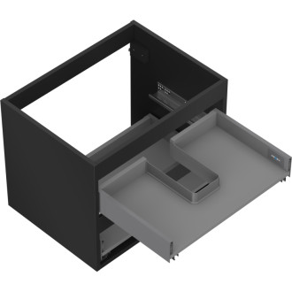 Korpus umývadlovej skrinky Mexen Box-A 60 cm, 2 zásuvky, matná čierna - 91AX0-0600-470-2-71