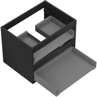 Korpus umývadlovej skrinky Mexen Box-A 60 cm, 2 zásuvky, matná čierna - 91AX0-0600-470-2-71