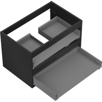 Korpus umývadlovej skrinky Mexen Box-A 70 cm, 2 zásuvky, matná čierna - 91AX0-0700-470-2-71