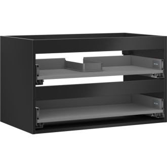 Korpus umývadlovej skrinky Mexen Box-A 80 cm, 2 zásuvky, matná čierna - 91AX0-0800-470-2-71