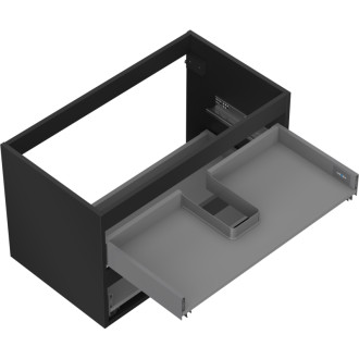 Korpus umývadlovej skrinky Mexen Box-A 80 cm, 2 zásuvky, matná čierna - 91AX0-0800-470-2-71