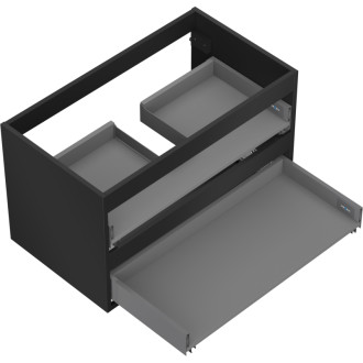 Korpus umývadlovej skrinky Mexen Box-A 80 cm, 2 zásuvky, matná čierna - 91AX0-0800-470-2-71