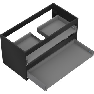 Korpus umývadlovej skrinky Mexen Box-A 90 cm, 2 zásuvky, matná čierna - 91AX0-0900-470-2-71