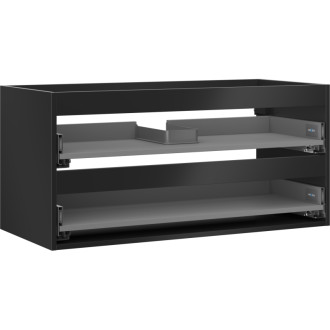 Korpus umývadlovej skrinky Mexen Box-A 100 cm, 2 zásuvky, matná čierna - 91AX0-1000-470-2-71