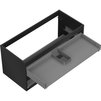 Korpus umývadlovej skrinky Mexen Box-A 100 cm, 2 zásuvky, matná čierna - 91AX0-1000-470-2-71