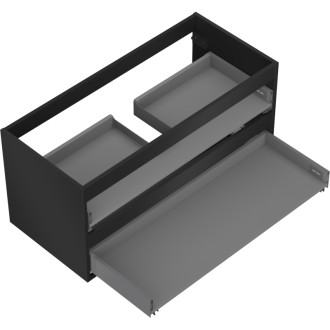 Korpus umývadlovej skrinky Mexen Box-A 100 cm, 2 zásuvky, matná čierna - 91AX0-1000-470-2-71