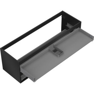 Korpus umývadlovej skrinky Mexen Box-A 140 cm, 2 zásuvky, matná čierna - 91AX0-1400-470-2-71