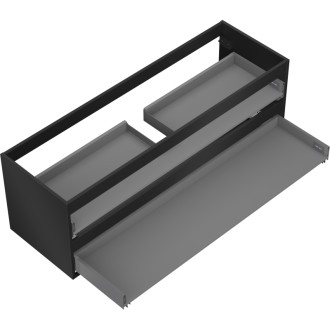 Korpus umývadlovej skrinky Mexen Box-A 140 cm, 2 zásuvky, matná čierna - 91AX0-1400-470-2-71