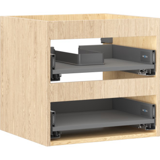 Korpus umývadlovej skrinky Mexen Box-A 50 cm, 2 zásuvky, dub - 91AX0-0500-470-2-81