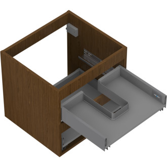 Korpus umývadlovej skrinky Mexen Box-A 50 cm, 2 zásuvky, orech - 91AX0-0500-470-2-86