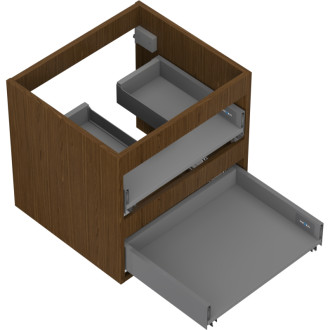 Korpus umývadlovej skrinky Mexen Box-A 50 cm, 2 zásuvky, orech - 91AX0-0500-470-2-86
