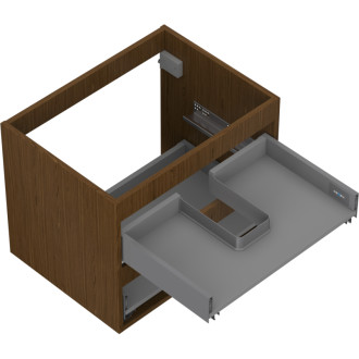 Korpus umývadlovej skrinky Mexen Box-A 60 cm, 2 zásuvky, orech - 91AX0-0600-470-2-86