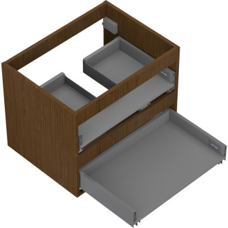 Korpus umývadlovej skrinky Mexen Box-A 60 cm, 2 zásuvky, orech - 91AX0-0600-470-2-86