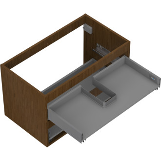 Korpus umývadlovej skrinky Mexen Box-A 80 cm, 2 zásuvky, orech - 91AX0-0800-470-2-86
