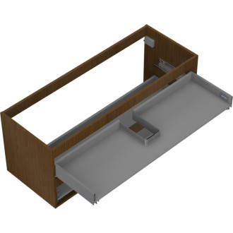Korpus umývadlovej skrinky Mexen Box-A 120 cm, 2 zásuvky, orech - 91AX0-1200-470-2-86