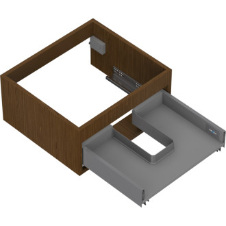 Korpus umývadlovej skrinky Mexen Box-A 50 cm, 1 zásuvka, orech - 91AX0-0500-235-1-86