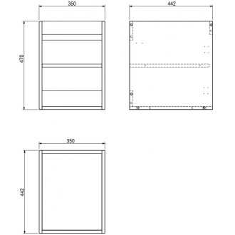 Korpus umývadlovej skrinky Mexen Box-A 35 cm, orech - 91AX1-0350-470-1-86