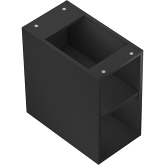 Mexen Box-A otvorená skrinka s policou 25 cm, matná čierna - 91AX2-0250-470-0-71