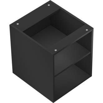 Mexen Box-A otvorená skrinka s policou 40 cm, matná čierna - 91AX2-0400-470-0-71