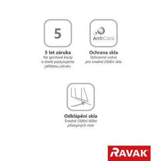 Ravak BLSRV2K-90 svetlo alu+Transparent X1XM70C00Z1
